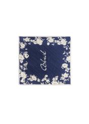 Blue women's scarf with logo SZADT-0192-7P(W26)