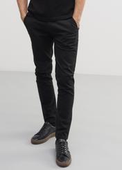 Men's black chinos SPOMT-0087-99(W24)-01