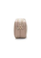 Beige medium women's handbag TOREC-1121-1D(W26), product view from the side on a white background.