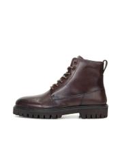 Men's brown leather ankle boots BUTYM-0507-89(Z25)