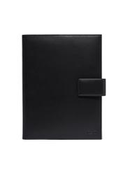 Black leather notebook case PORMS-0718-99(Z26), front product view on a light background.