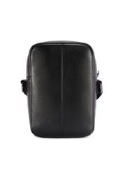 Black leather men's bag TORMS-0485R-9I(W26), product view from the back on a white background.