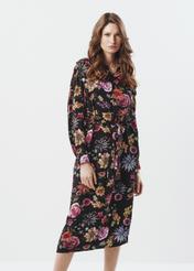 Floral maxi dress with belt SUKDT-0141A-15(Z23)-01