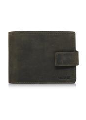 Small khaki leather men's wallet PORMS-0546-54(W23)-01