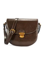Brown women's shoulder bag TOREC-1048-89(Z25), product view from the front on a white background.