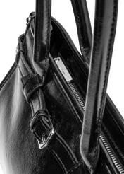 Black elegant women's handbag TOREC-1065-99(Z25), close-up of the product detail on a white background.