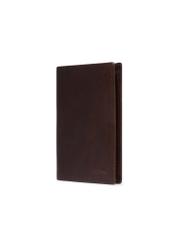 Dark brown men's leather wallet PORMS-0736-1I(Z26), diagonal product view on white background.