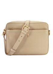 Beige small leather women's handbag TORES-1269-1B(W26)