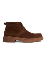 Light brown suede men's ankle boots BUTYM-0561-1G(Z26), side product view on white background.