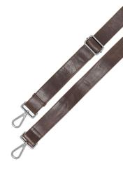 Brown leather travel bag TORMS-0464-1H(Z26) - close-up detail, on white background.