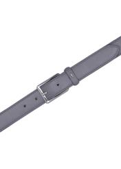 Graphite women's leather belt PASDS-0346-9D(Z26), top product view on white background.