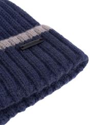 Navy blue men's winter hat CZAMT-0076-90(Z24)-03