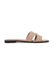 Beige women's flip-flops BUTYD-0725D-1B(W26), side view of the product on a white background.