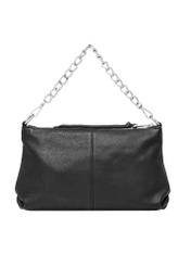 Black shoulder bag with chain TORES-1387-99(Z26) - product view from the back, on a white background.