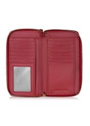 Red leather women's belt wallet PORES-0897-40(Z23)-04