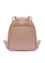 Pink women's medium backpack TOREC-0920-5A(W26) - product view from the back, on a white background.