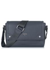 Women's graphite imitation leather postbag TOREC-0884-95(W24)-01