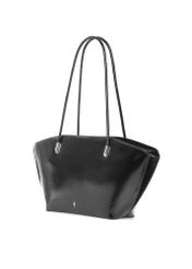 Black women's shoulder bag TOREC-1237-99(W26) - diagonal product view, on a white background.