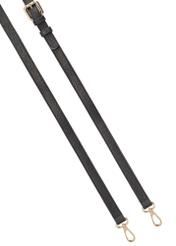 Black leather shopper bag TORES-0728D-99(Z25), view of the detachable strap of the product.
