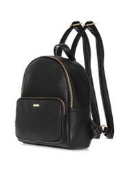 Black women's backpack made of imitation leather TOREC-1014-99(W25)-02
