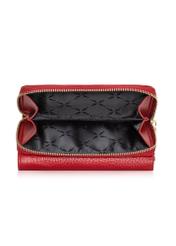 Large red leather women's wallet PORES-0801R-42(Z25), product view from above on a white background.