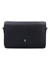 Black leather elegant women's handbag TORES-1356-9I(Z26), front product view on a light background.
