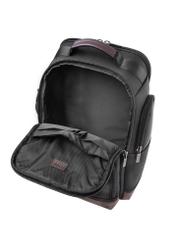 Black spacious men's backpack TORMN-0378-98(Z25), product view from the inside on a white background.