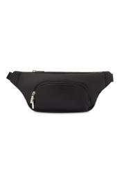 Black women's waist bag TOREN-0324-99(Z25), product view from the front on a white background.