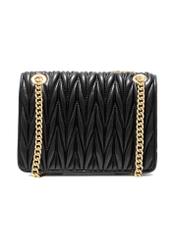 Black women's handbag with chain TOREC-1102-99(Z25), product view from the back on a white background.