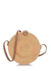 Women's round straw handbag TOREC-0260A-81(W22)-01