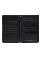 Black men's leather wallet PORMS-0706-99(Z26), product view inside on white background.