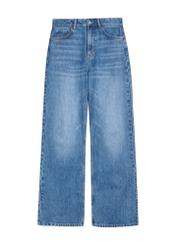 Blue women's denim pants JEADT-0012-61(Z25), front product view on white background.