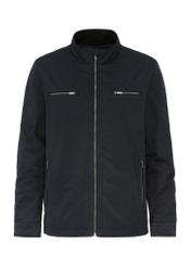 Men's navy blue transitional jacket KURMT-0384-69(Z25) - front product view on white background.