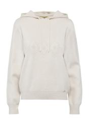 Beige women's sweater with hood SWEDT-0221-80(Z24)-04