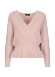 Pink women's waist sweater SWEDT-0126-34(Z23)-03