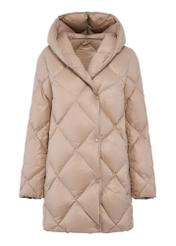 Beige quilted women's jacket KURDT-0528-81(Z24)-04