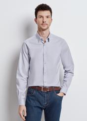 Blue elegant men's shirt KOSMT-0322-62(Z24)-02