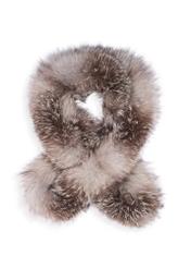 Women's scarf made of natural fur SZADF-0039-9B(Z26), front product view on white background.
