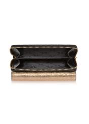 Gold leather women's wallet PORES-0876-28(Z23)-05