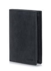 Men's leather wallet black PORMS-0545-99(W23)-05