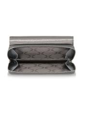 Women's silver leather wallet PORES-0801B-92(W23)-05