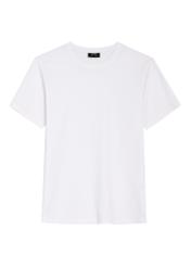 Men's white T-shirt TSHMT-0120-0B(W26), front product view on white background.