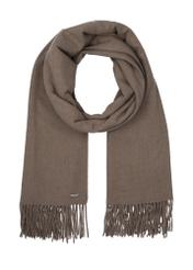 Beige women's scarf with wool SZADT-0233-1K(Z26) - front product view, on white background.