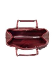 Large burgundy shopper bag TOREC-1381-4C(Z26), view of the interior on a white background.