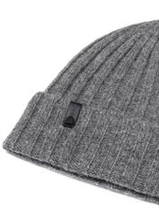 Men's grey winter cap CZAMT-0033-91(Z24)