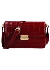 Elegant red women's handbag TOREC-1251-4C(Z26), front product view on white background.