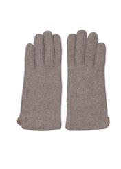 Women's gloves with herringbone wool REKDT-0039-1K(Z26) - product view from above, on a white background.