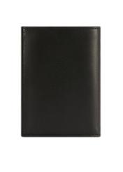 Black leather men's wallet PORMS-0658-99(Z25), product view from the back on a white background.