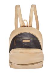 Beige leather women's backpack TORES-0898E-1B(W26)