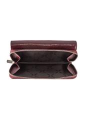 Women's leather wallet in burgundy color PORES-0968-49(Z25), product view inside on white background.